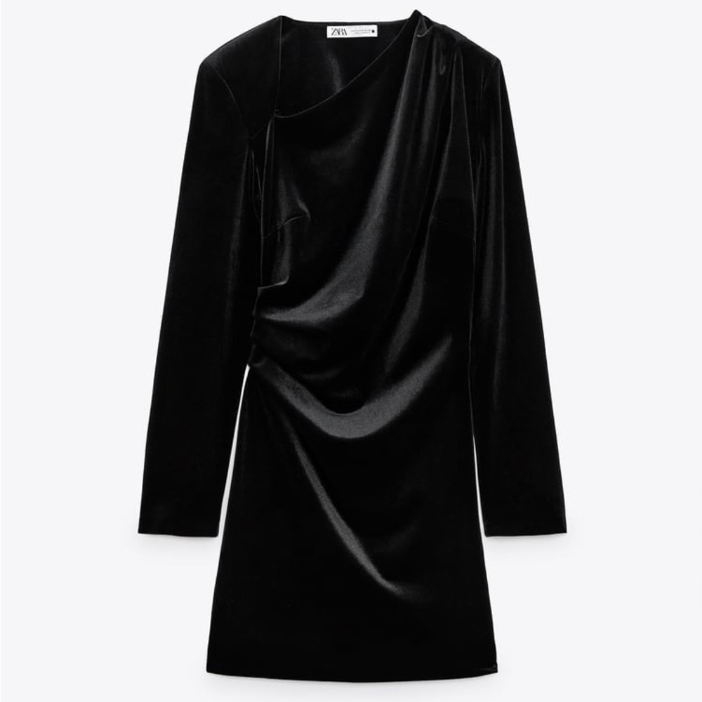 Black velvet dress